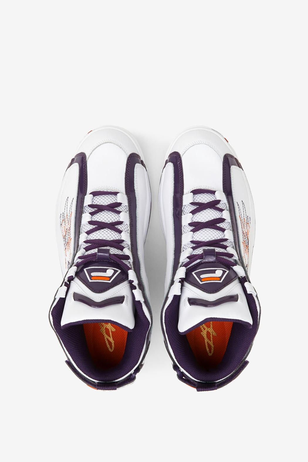 FILA Big Kids' Grant Hill 2 History 133 WHITE / PURPLE PENNANT / VIBRANT ORANGE | Kids Big Kids (3.5-7)