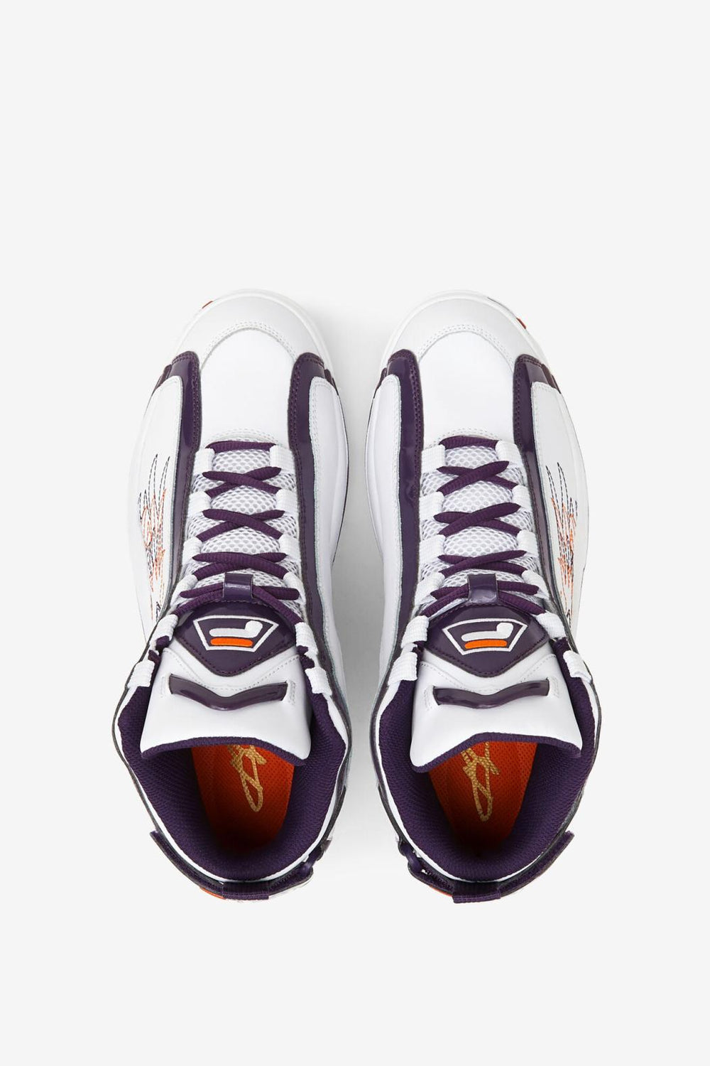 FILA Big Kids' Grant Hill 2 History 133 WHITE / PURPLE PENNANT / VIBRANT ORANGE | Kids Big Kids (3.5-7)