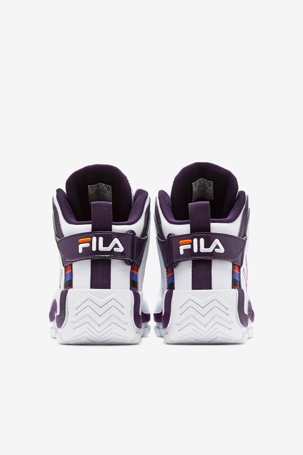 FILA Big Kids' Grant Hill 2 History 133 WHITE / PURPLE PENNANT / VIBRANT ORANGE | Kids Big Kids (3.5-7)