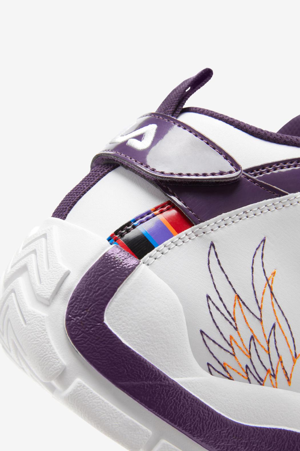 FILA Big Kids' Grant Hill 2 History 133 WHITE / PURPLE PENNANT / VIBRANT ORANGE | Kids Big Kids (3.5-7)