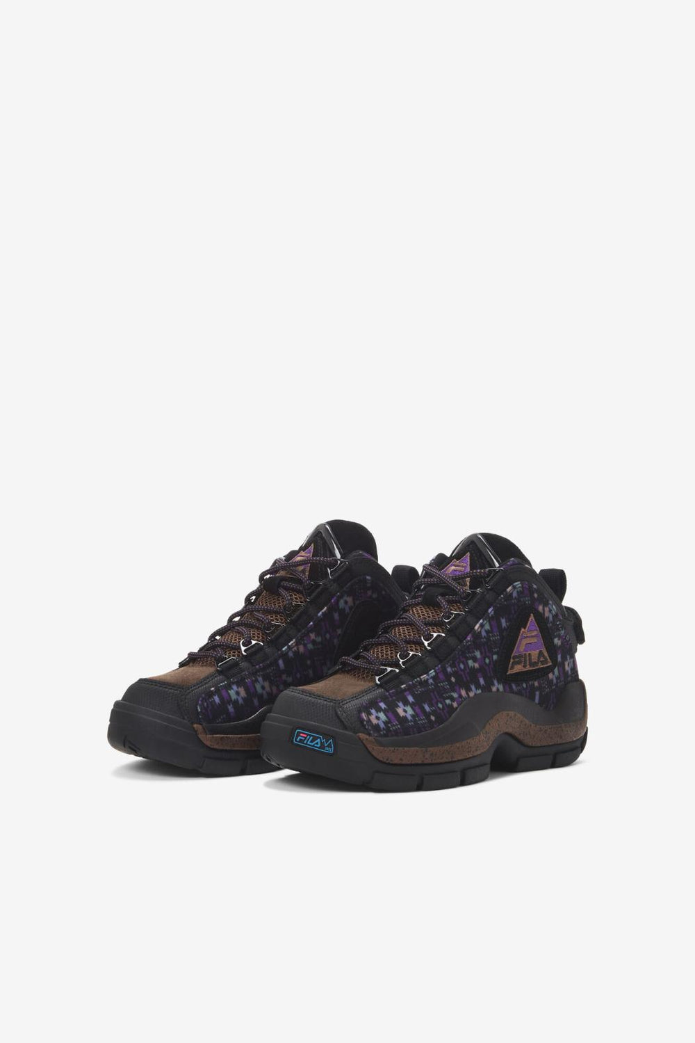 FILA Big Kids' Grant Hill 2 Outdoor 972 BLACK / PINECONE / ELECTRIC PURPLE | Kids Grant Hill