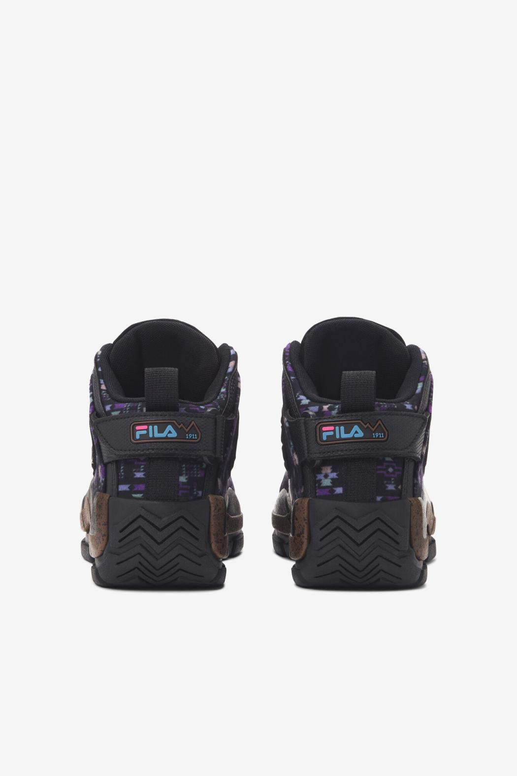 FILA Big Kids' Grant Hill 2 Outdoor 972 BLACK / PINECONE / ELECTRIC PURPLE | Kids Grant Hill