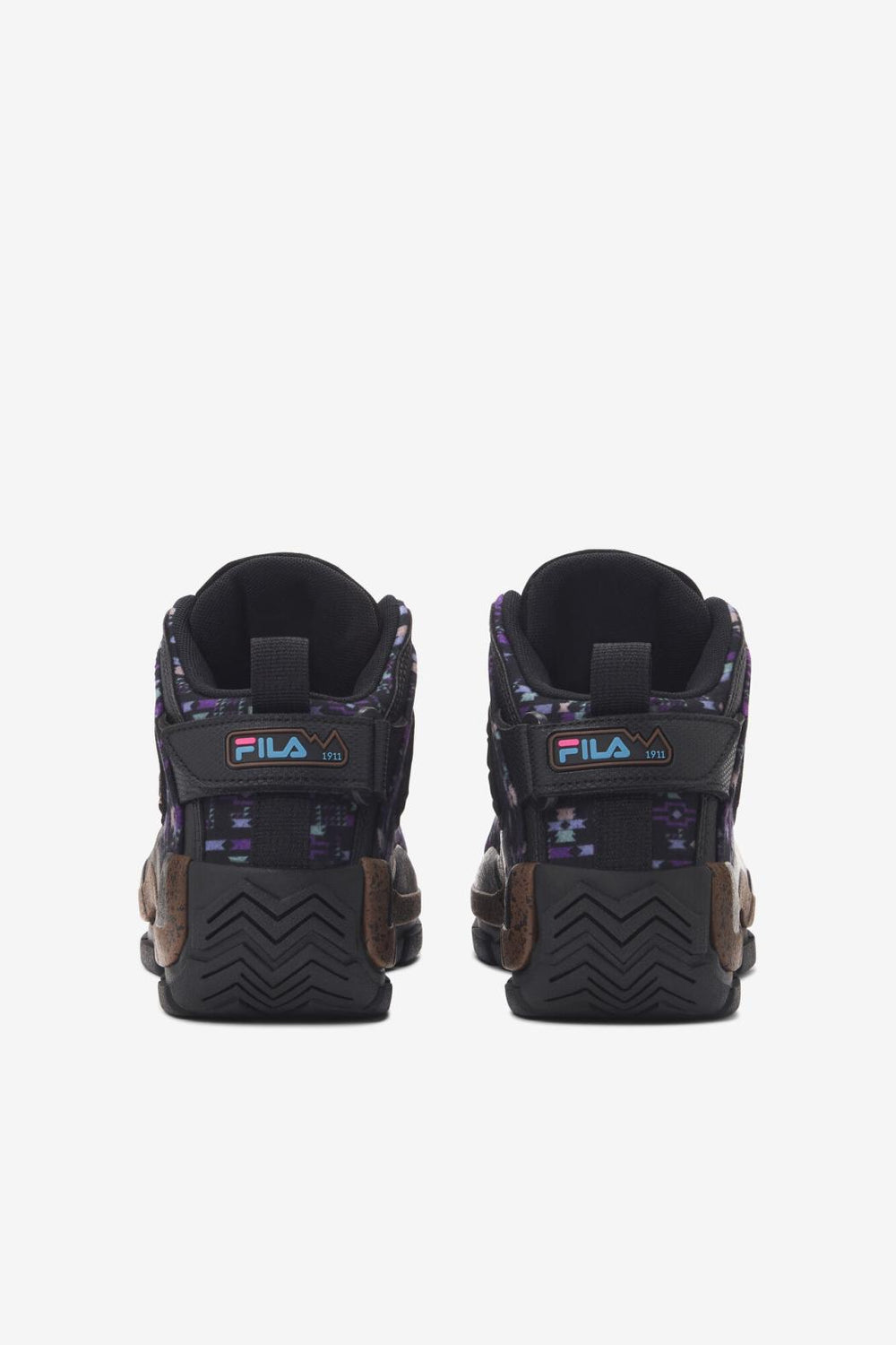 FILA Big Kids' Grant Hill 2 Outdoor 972 BLACK / PINECONE / ELECTRIC PURPLE | Kids Grant Hill