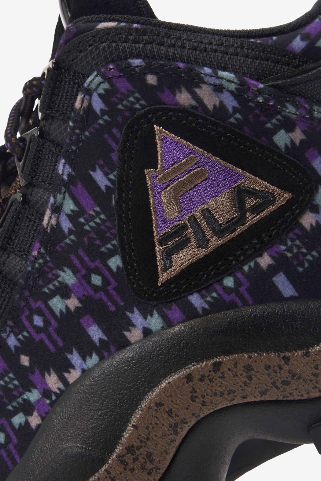 FILA Big Kids' Grant Hill 2 Outdoor 972 BLACK / PINECONE / ELECTRIC PURPLE | Kids Grant Hill