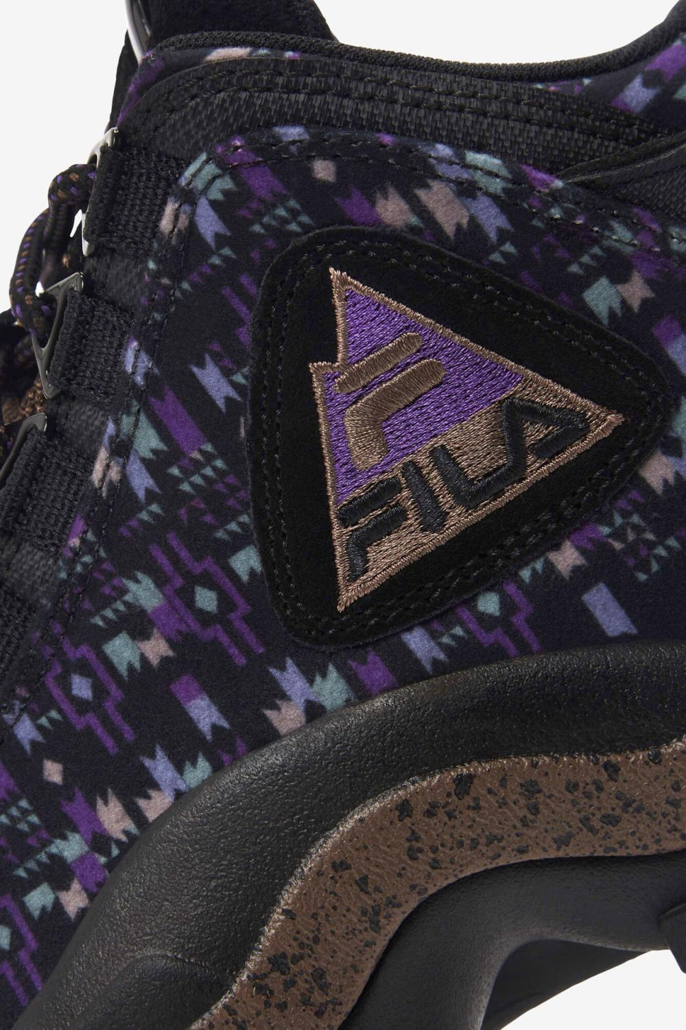 FILA Big Kids' Grant Hill 2 Outdoor 972 BLACK / PINECONE / ELECTRIC PURPLE | Kids Grant Hill