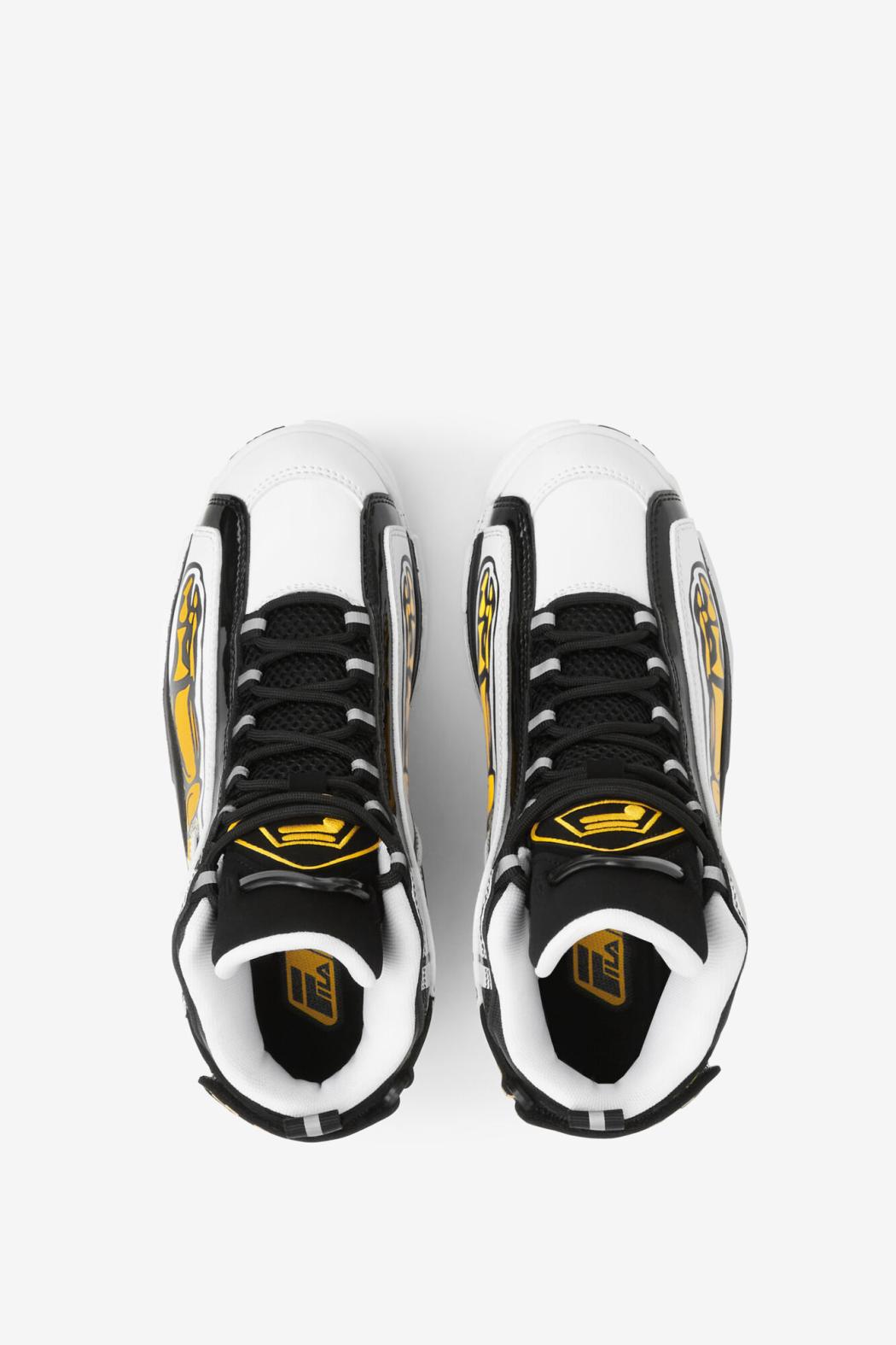 FILA Big Kids' Grant Hill 2 Racing 115 WHITE / BLACK / LEMON | Kids Grant Hill