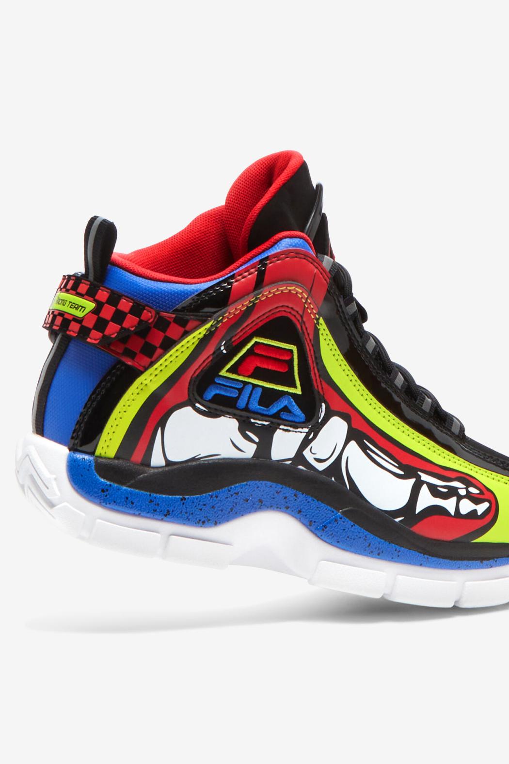 FILA Big Kids' Grant Hill 2 Racing 143 WHITE / LIME PUNCH / PRINCESS BLUE | Kids Grant Hill