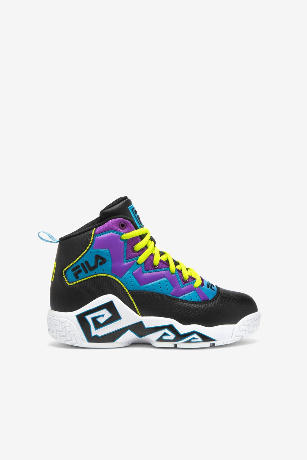FILA Big Kids' Mb 043 BLACK / SAFETY YELLOW / ELECTRIC PURPLE | Kids Big Kids (3.5-7)
