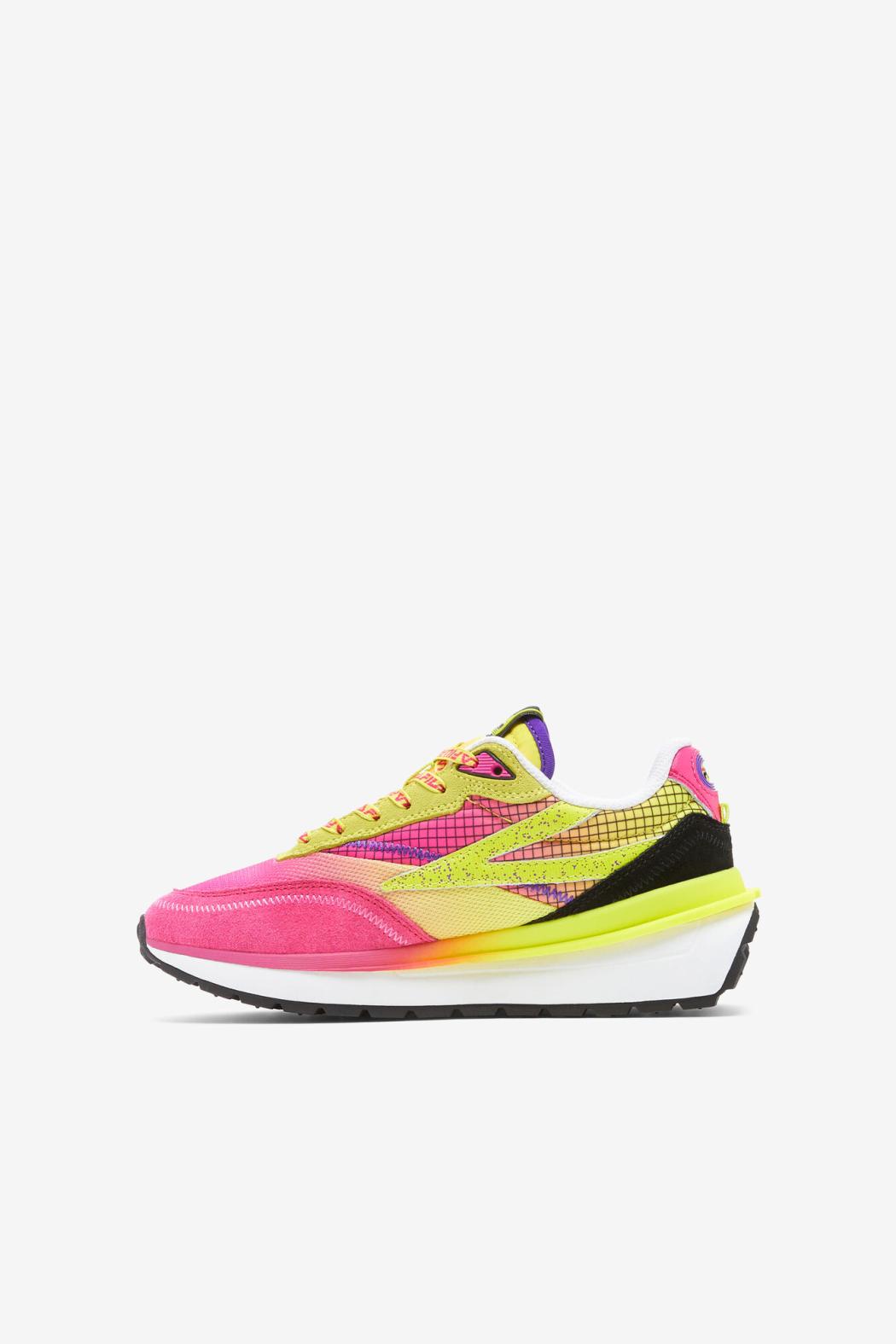 FILA Big Kids' Renno 664 PINK GLO / SULPHUR SPRING / WHITE | Kids Big Kids (3.5-7)