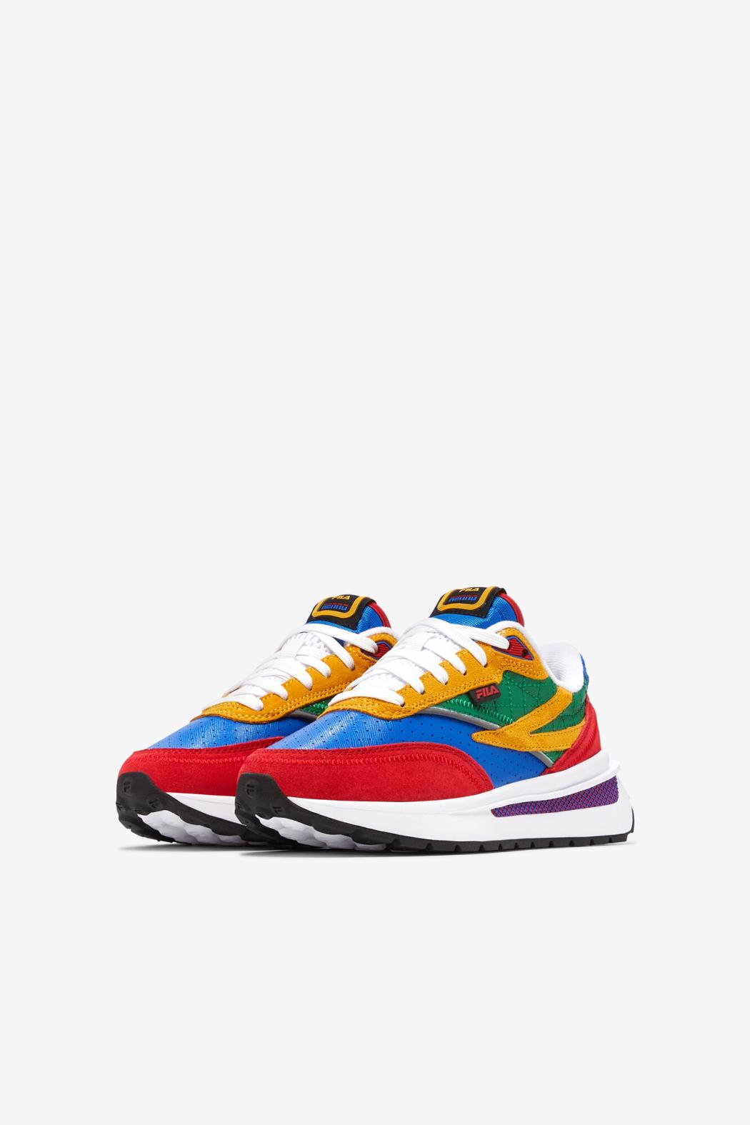 FILA Big Kids' Renno Premium 434 PRINCE BLUE / FILA RED / AMAZON | Kids Big Kids (3.5-7)