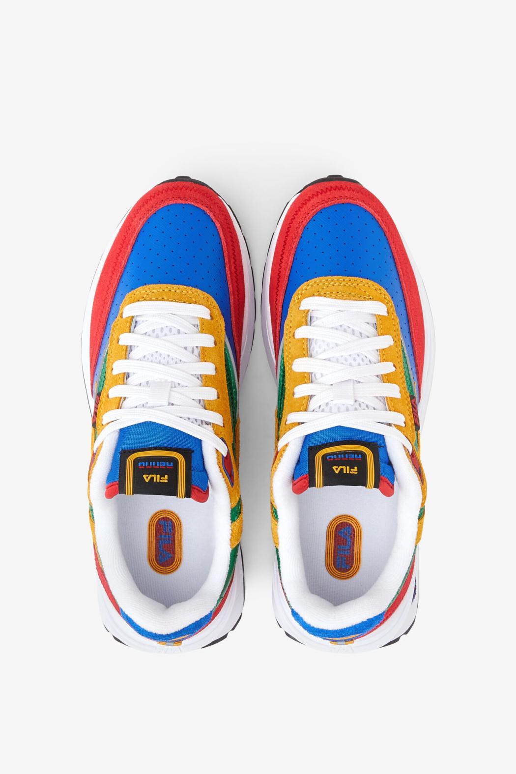 FILA Big Kids' Renno Premium 434 PRINCE BLUE / FILA RED / AMAZON | Kids Big Kids (3.5-7)