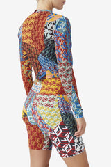 FILA Birdy Long Sleeve Top 933 MOONLIT OCEAN / RADIANT YELLOW / WHTE | Women Tops &amp; T-Shirts