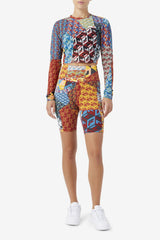 FILA Birdy Long Sleeve Top 933 MOONLIT OCEAN / RADIANT YELLOW / WHTE | Women Tops &amp; T-Shirts