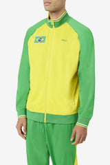 FILA Brazil Track Jacket 705 CYBER YELLOW / FERN GREEN / WHITE | Men Sweatsuits &amp; Tracksuits