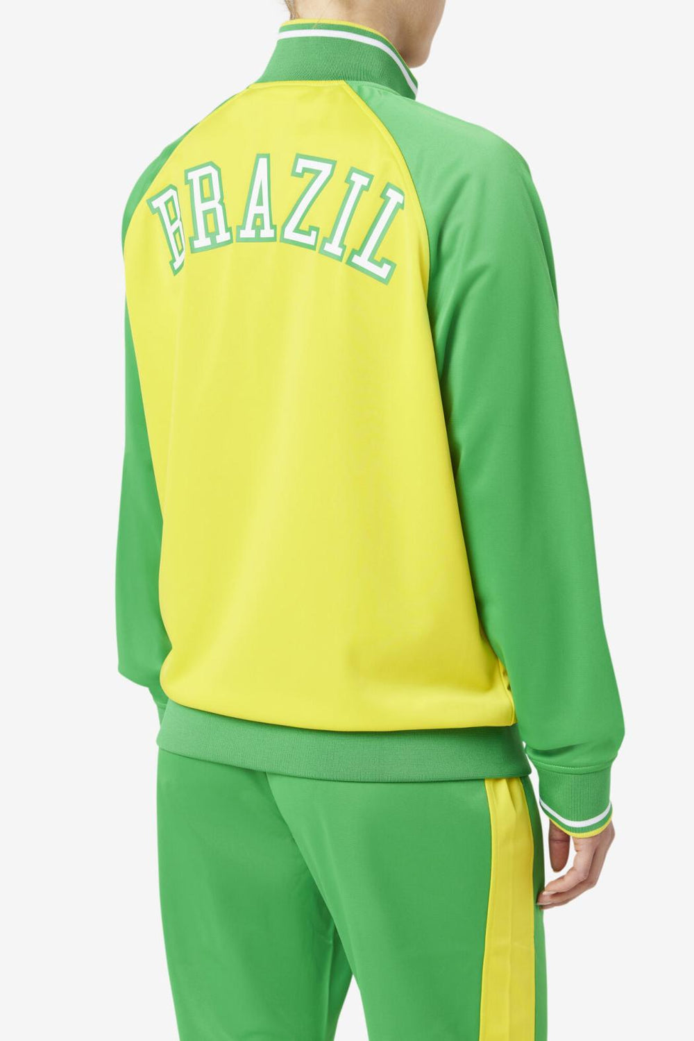 FILA Brazil Track Jacket 705 CYBER YELLOW / FERN GREEN / WHITE | Men Sweatsuits &amp; Tracksuits