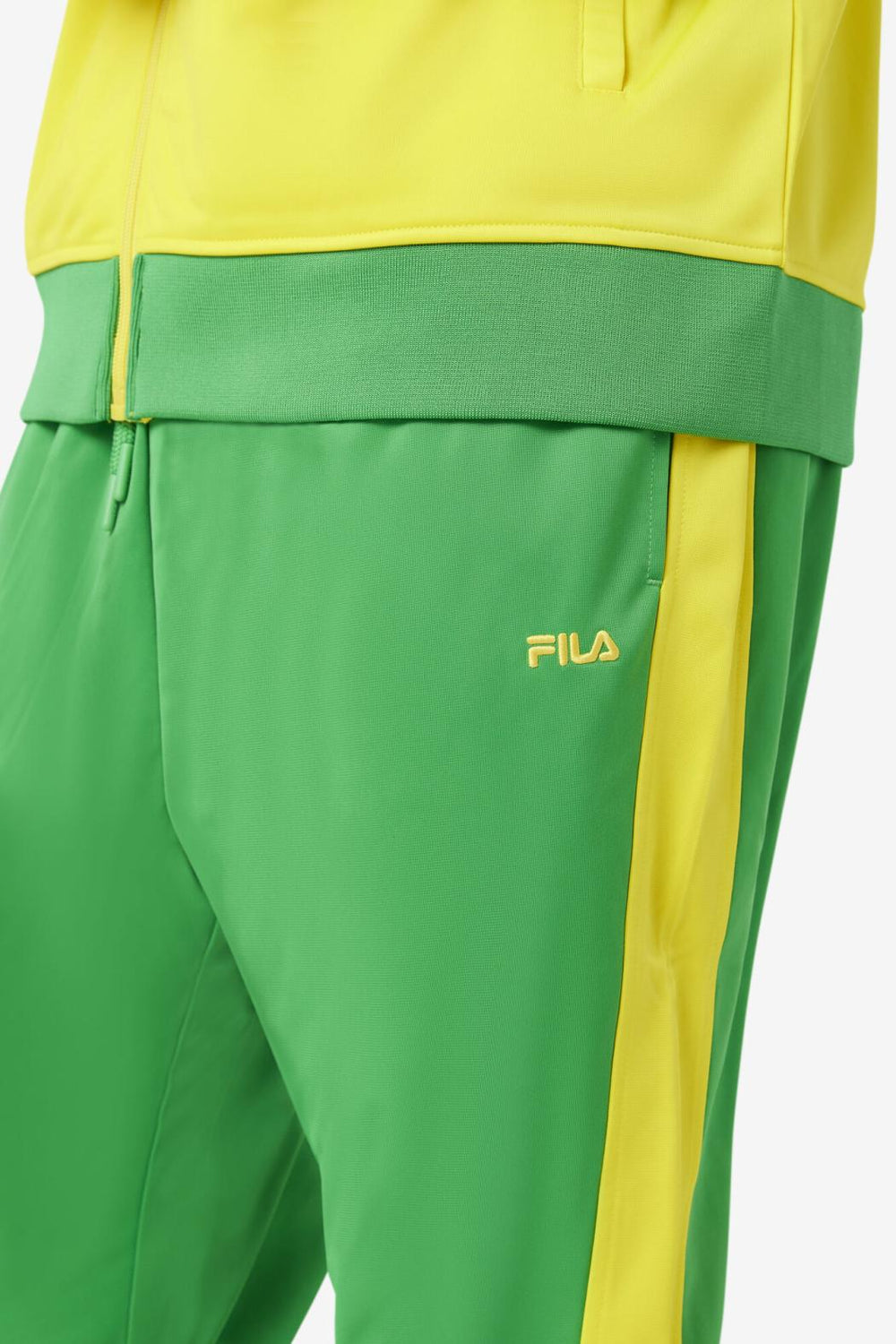 FILA Brazil Track Pant 331 FERN GREEN / CYBER YELLOW | Men Sweatsuits &amp; Tracksuits