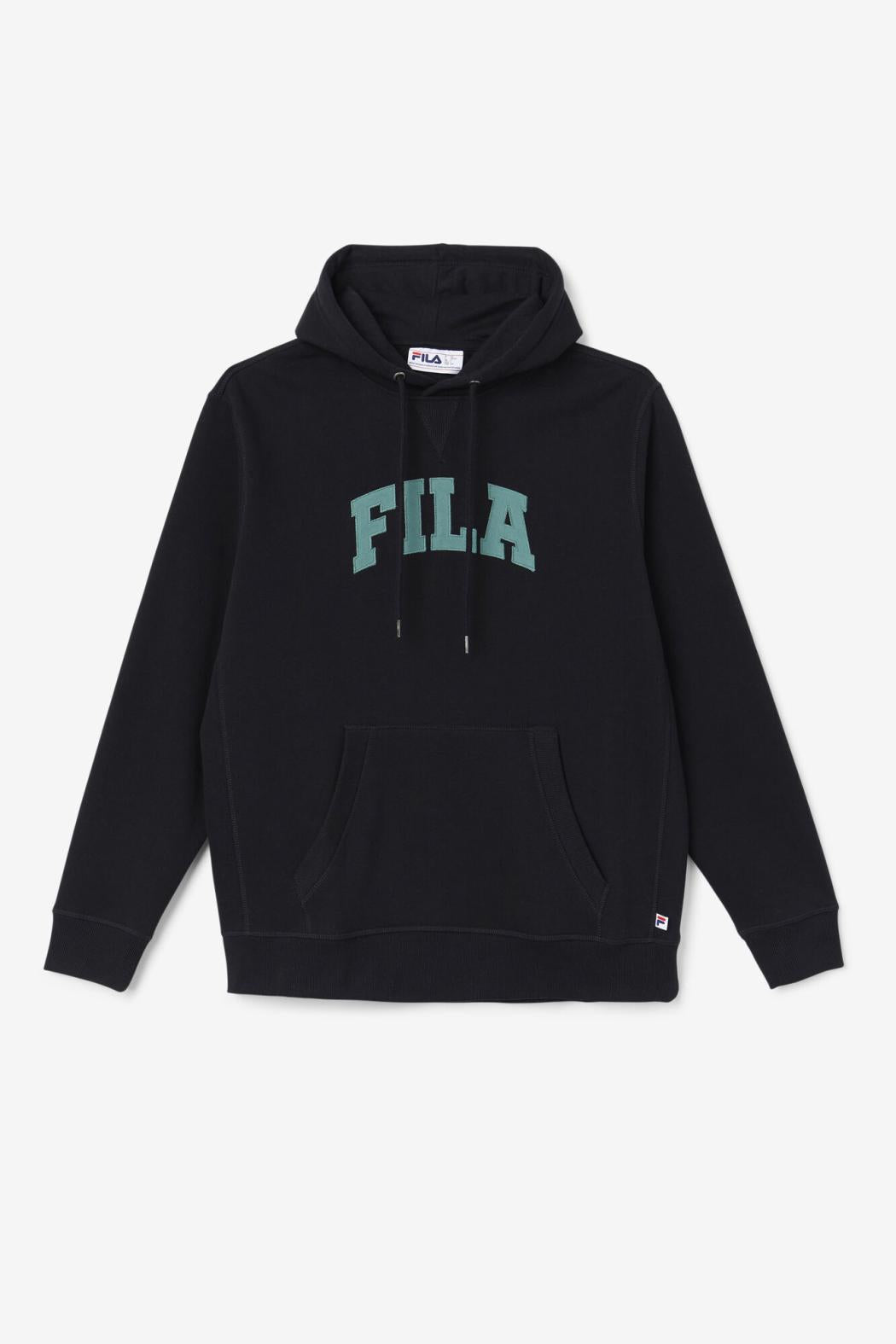 FILA Brook Hoodie 001 BLACK / BLUE SPRUCE | Men Sweatshirts &amp; Hoodies