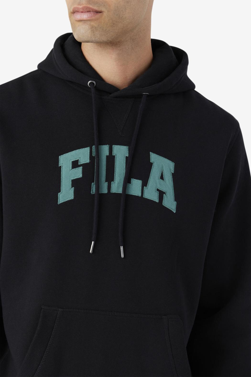 FILA Brook Hoodie 001 BLACK / BLUE SPRUCE | Men Sweatshirts &amp; Hoodies