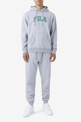 FILA Brook Hoodie 064 LIGHT GREY MARL / BLUE SPRUCE | Men Sweatshirts &amp; Hoodies