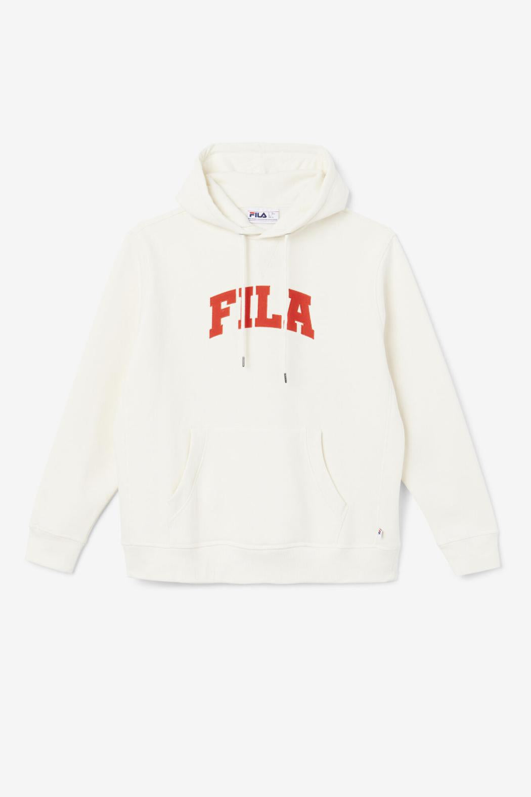 FILA Brook Hoodie 132 GARDENIA / FIERY RED | Men Sweatshirts &amp; Hoodies