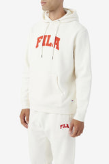 FILA Brook Hoodie 132 GARDENIA / FIERY RED | Men Sweatshirts &amp; Hoodies