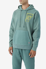 FILA Bryson Vintage Wash Hoodie 320 BLUE SPRUCE / MIMOSA | Men Sweatshirts &amp; Hoodies