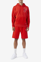FILA Bryson Vintage Wash Hoodie 625 FIERY RED / TWILIGHT BLUE | Men Sweatshirts &amp; Hoodies