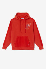 FILA Bryson Vintage Wash Hoodie 625 FIERY RED / TWILIGHT BLUE | Men Sweatshirts &amp; Hoodies
