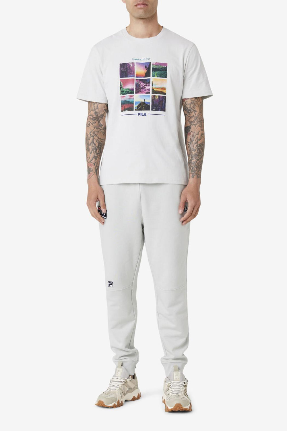 FILA Chathu Tee 149 PUMICE STONE | Men Tops