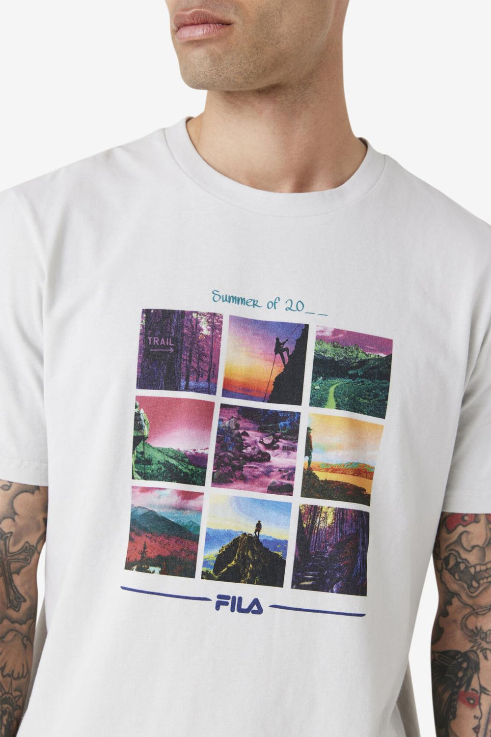 FILA Chathu Tee 149 PUMICE STONE | Men Tops