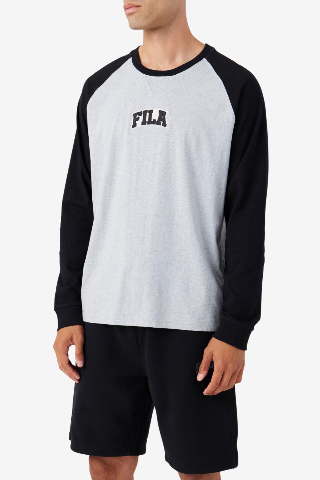 FILA Chet Raglan Tee 064 LIGHT GREY MARL / BLACK | Men Tops