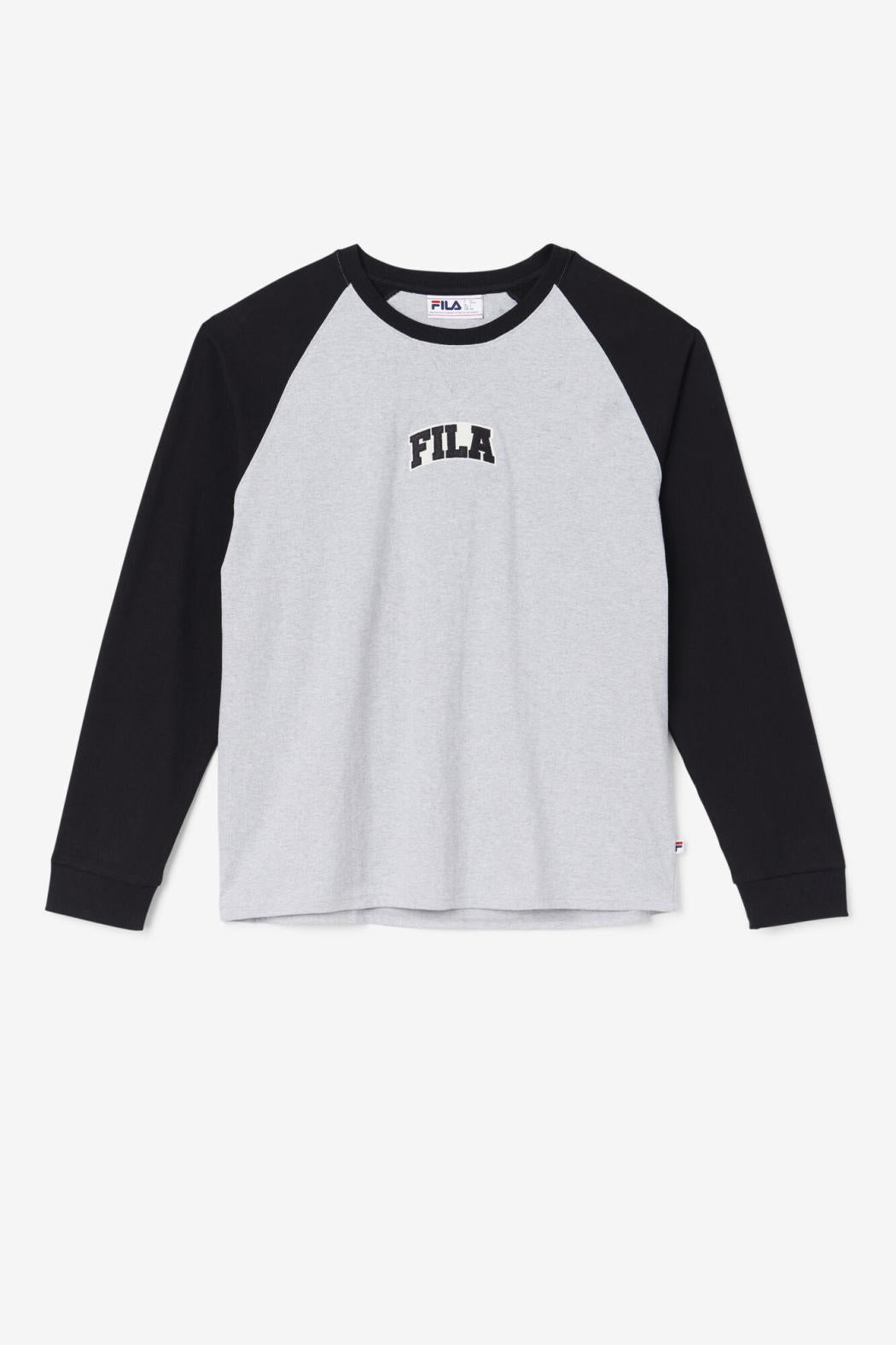 FILA Chet Raglan Tee 064 LIGHT GREY MARL / BLACK | Men Tops