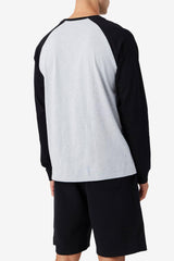 FILA Chet Raglan Tee 064 LIGHT GREY MARL / BLACK | Men Tops