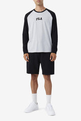 FILA Chet Raglan Tee 064 LIGHT GREY MARL / BLACK | Men Tops