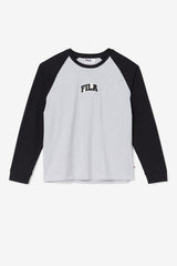 FILA Chet Raglan Tee 064 LIGHT GREY MARL / BLACK | Men Tops