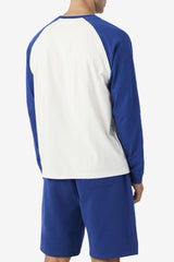 FILA Chet Raglan Tee 132 GARDENIA / TWILIGHT BLUE | Men Tops