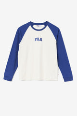 FILA Chet Raglan Tee 132 GARDENIA / TWILIGHT BLUE | Men Tops