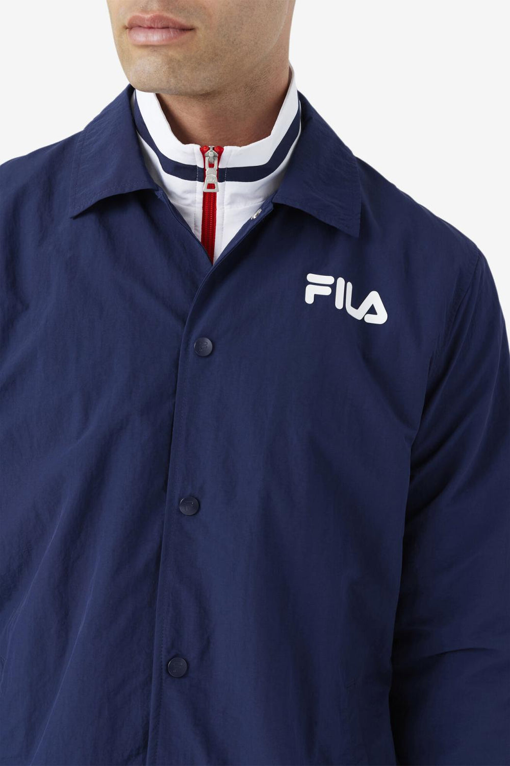 FILA Coaches Jacket 412 FILA NAVY | Men Sweaters &amp; Outerwear