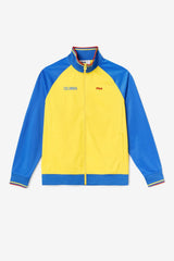 FILA Colombia Track Jacket 704 VIBRANT YELLOW / LAPIS BLUE / FIERY RED | Men Sweatsuits &amp; Tracksuits