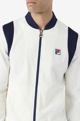FILA Colton Bomber 806 EGRET / FILA NAVY | Men Sweaters &amp; Outerwear