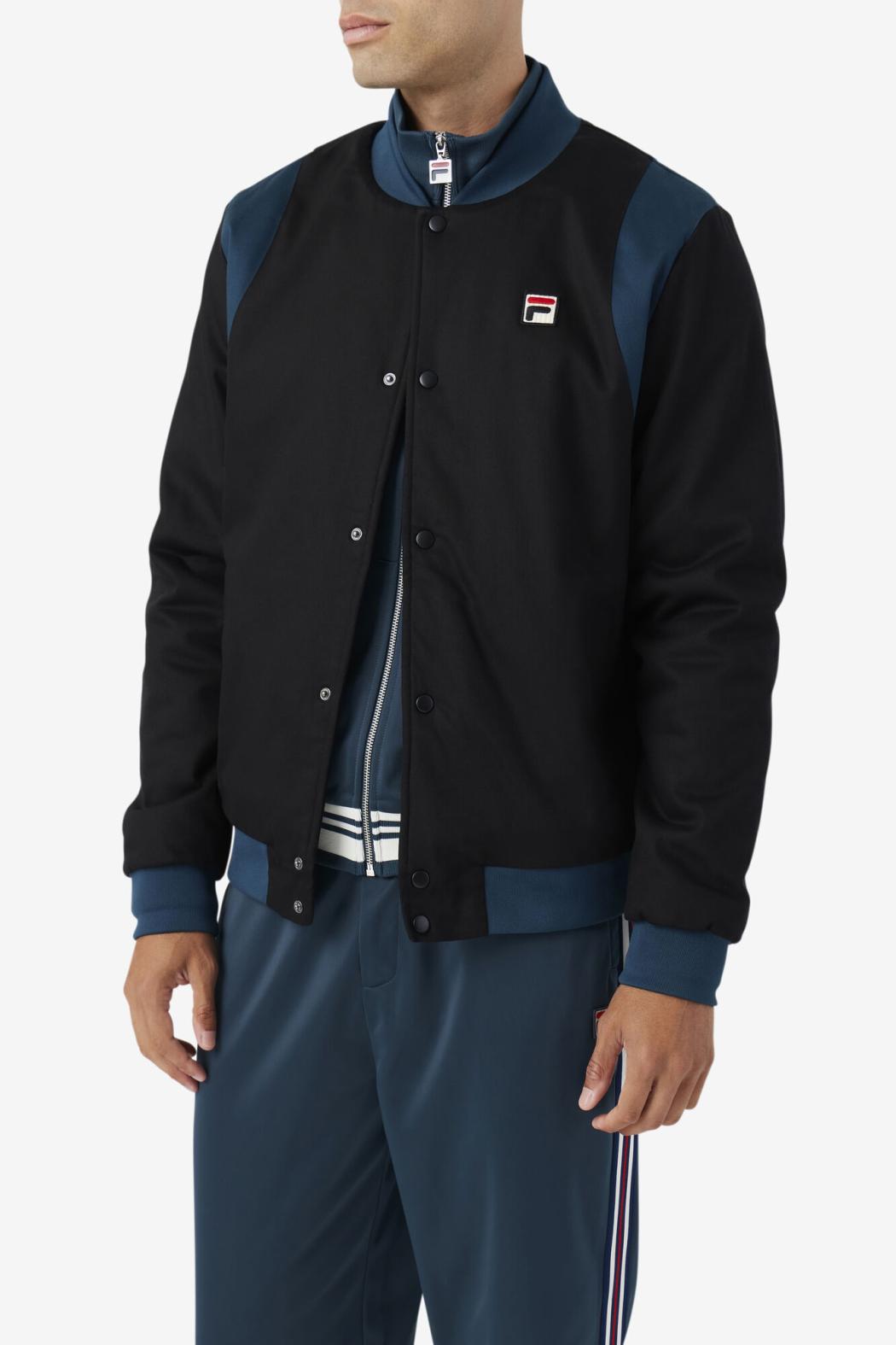 FILA Cree Bomber 001 BLACK / DARK TEAL | Men Sweaters &amp; Outerwear
