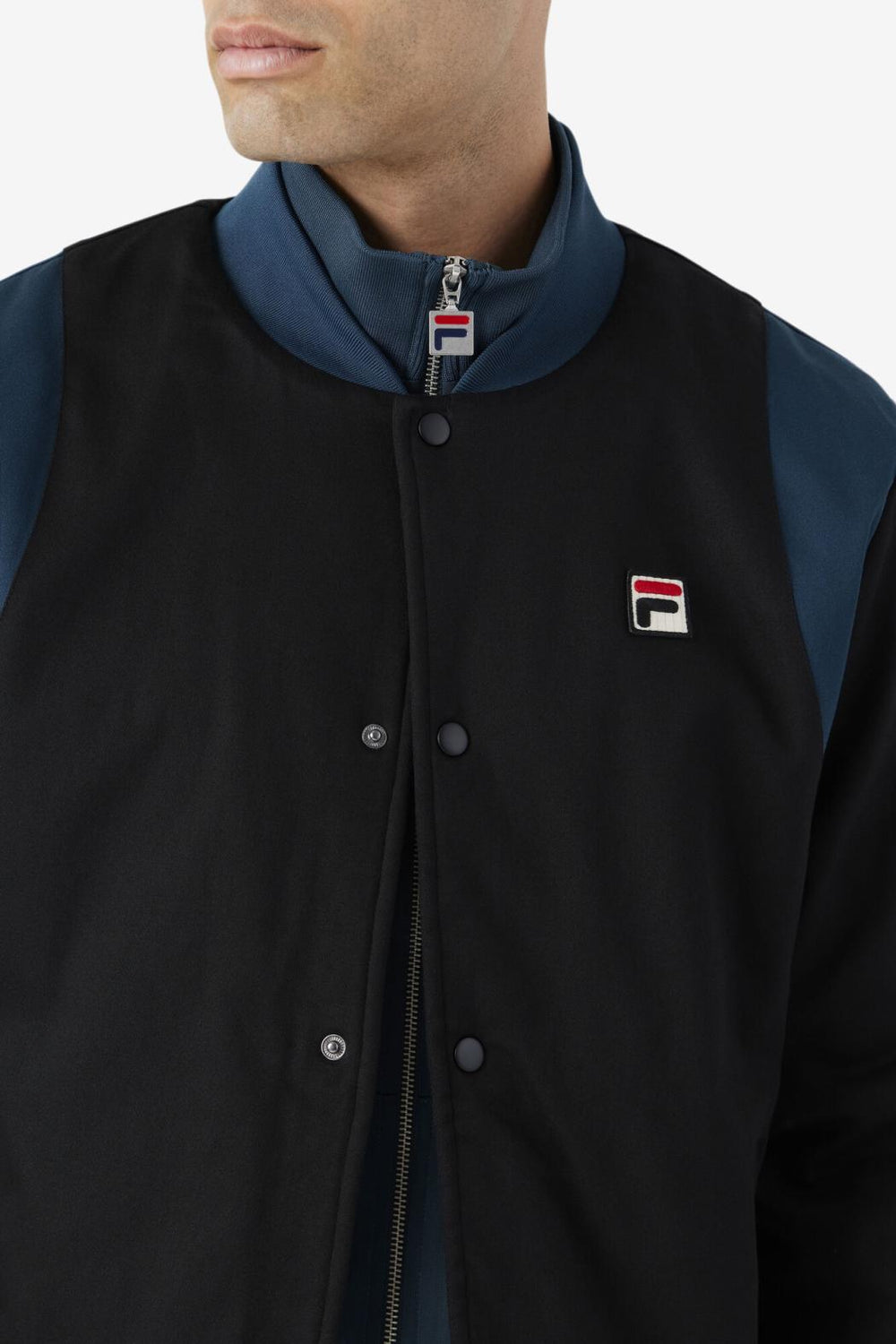 FILA Cree Bomber 001 BLACK / DARK TEAL | Men Sweaters &amp; Outerwear