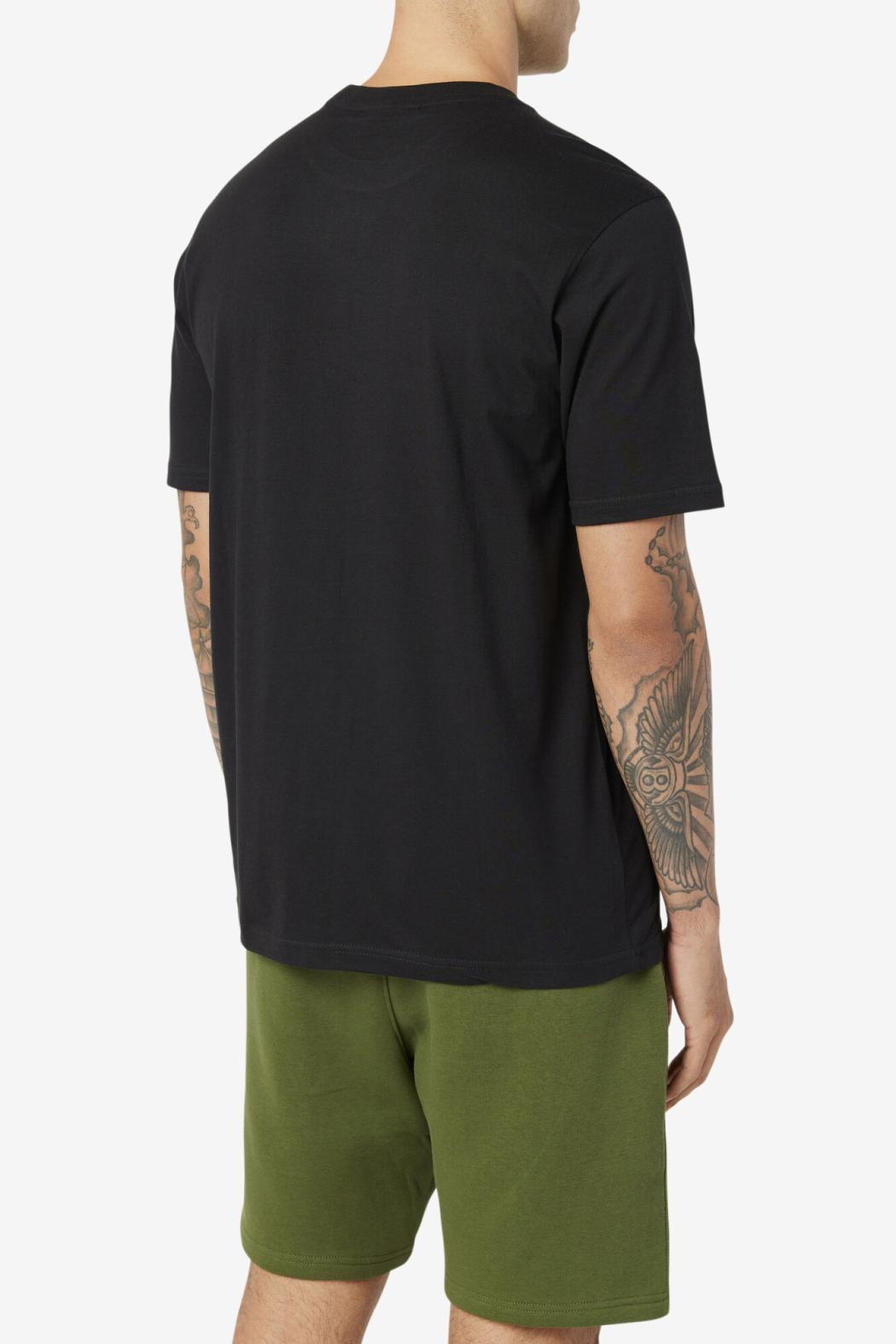 FILA Curtis Pocket Tee 001 BLACK / WHITE / JUNE BUG | Men Tops
