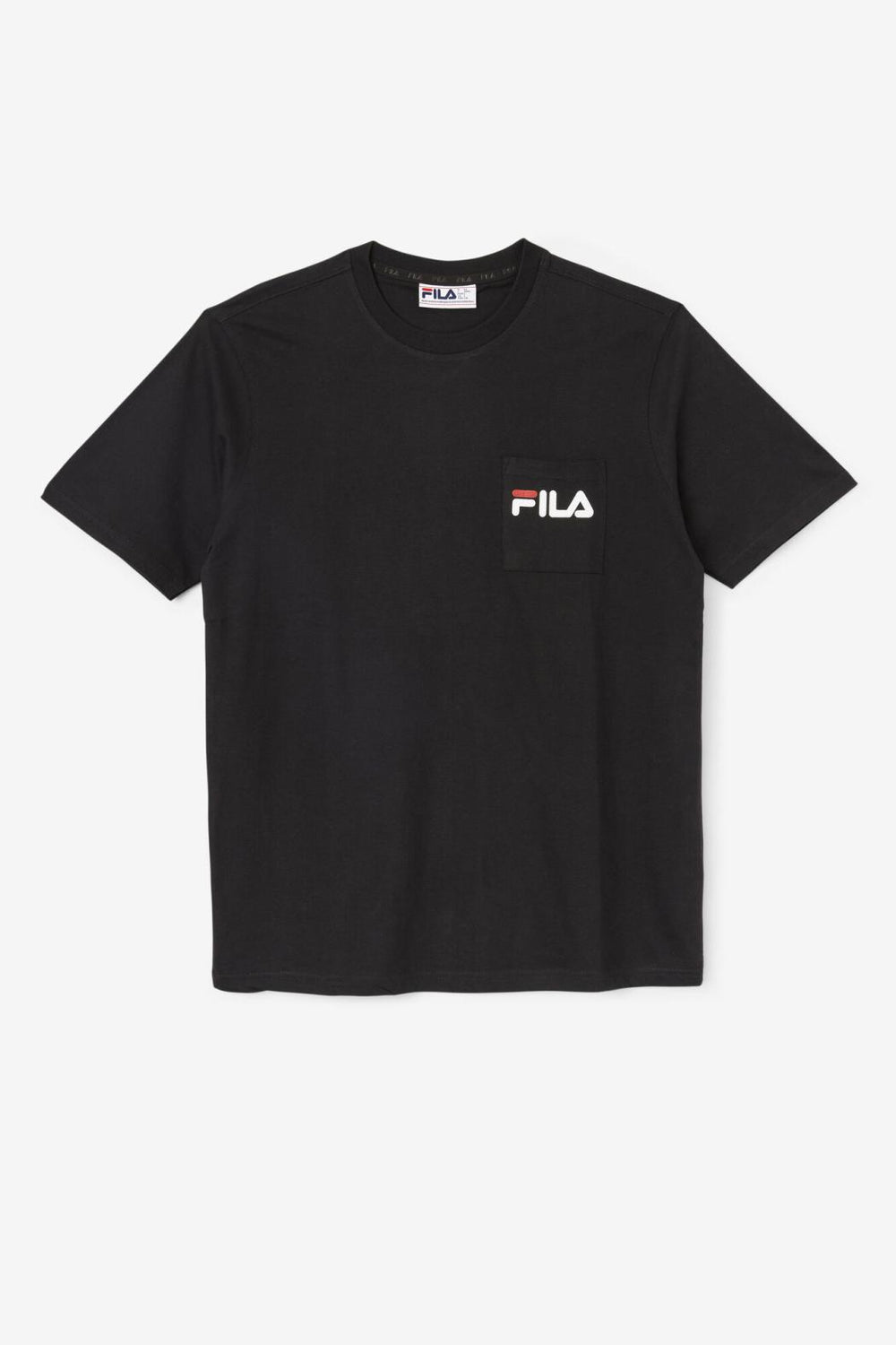 FILA Curtis Pocket Tee 001 BLACK / WHITE / JUNE BUG | Men Tops