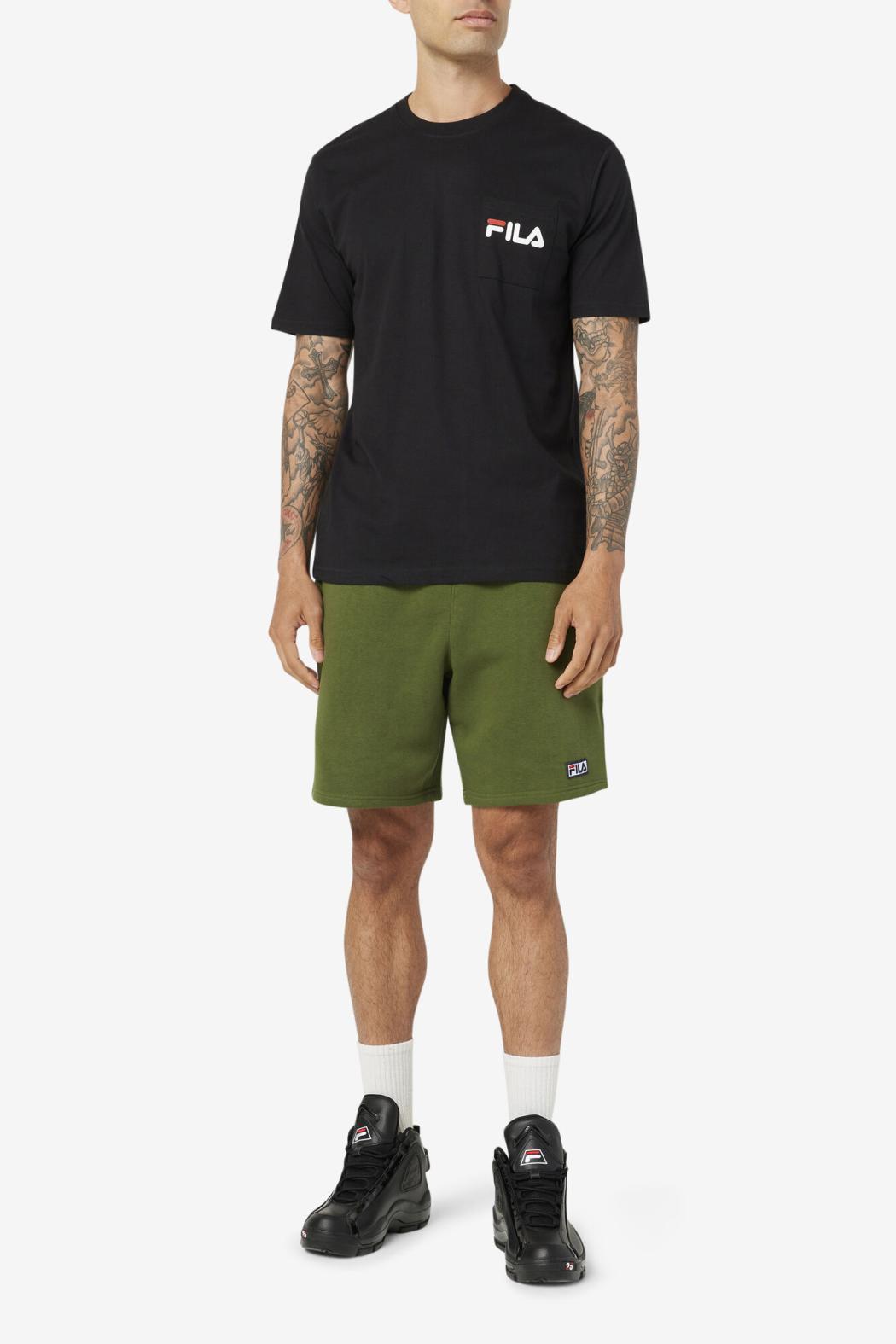 FILA Curtis Pocket Tee 001 BLACK / WHITE / JUNE BUG | Men Tops