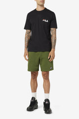 FILA Curtis Pocket Tee 001 BLACK / WHITE / JUNE BUG | Men Tops
