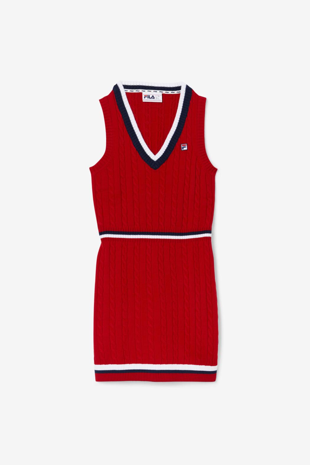 FILA Darian Sweater Knit Dress 640 FILA RED | Women Dresses &amp; Rompers