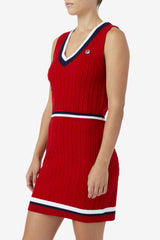 FILA Darian Sweater Knit Dress 640 FILA RED | Women Dresses &amp; Rompers