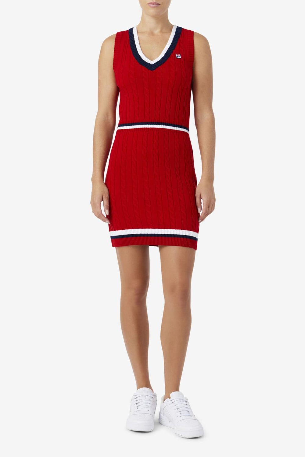 FILA Darian Sweater Knit Dress 640 FILA RED | Women Dresses &amp; Rompers