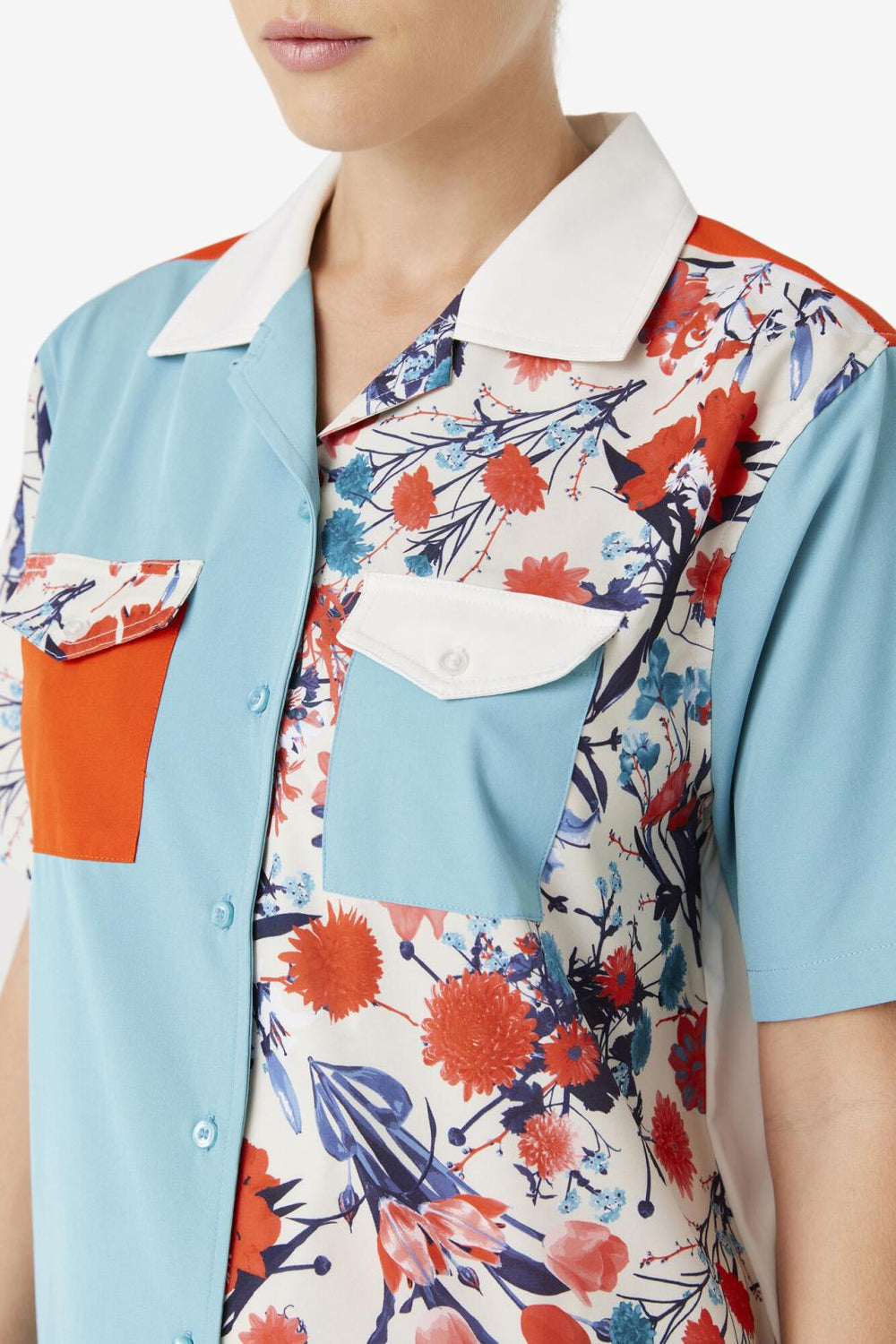 FILA Delanie Camp Shirt 300 TOFU | Women Tops &amp; T-Shirts